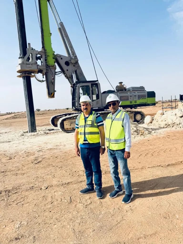 TIMC team with drilling equipment on a project site